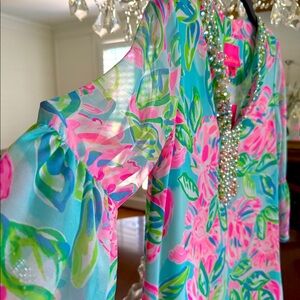Lilly Pulitzer NWT beaded chiffon lined dress